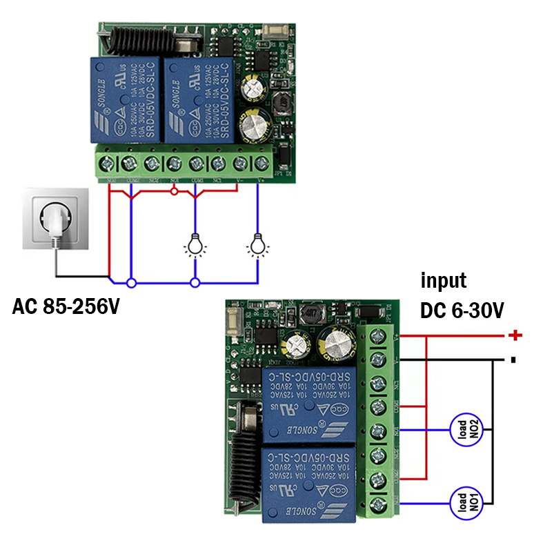 DC 12V 24V AC 220V RF433 2CH М – обзор и цена 433Mhz Receiver Module